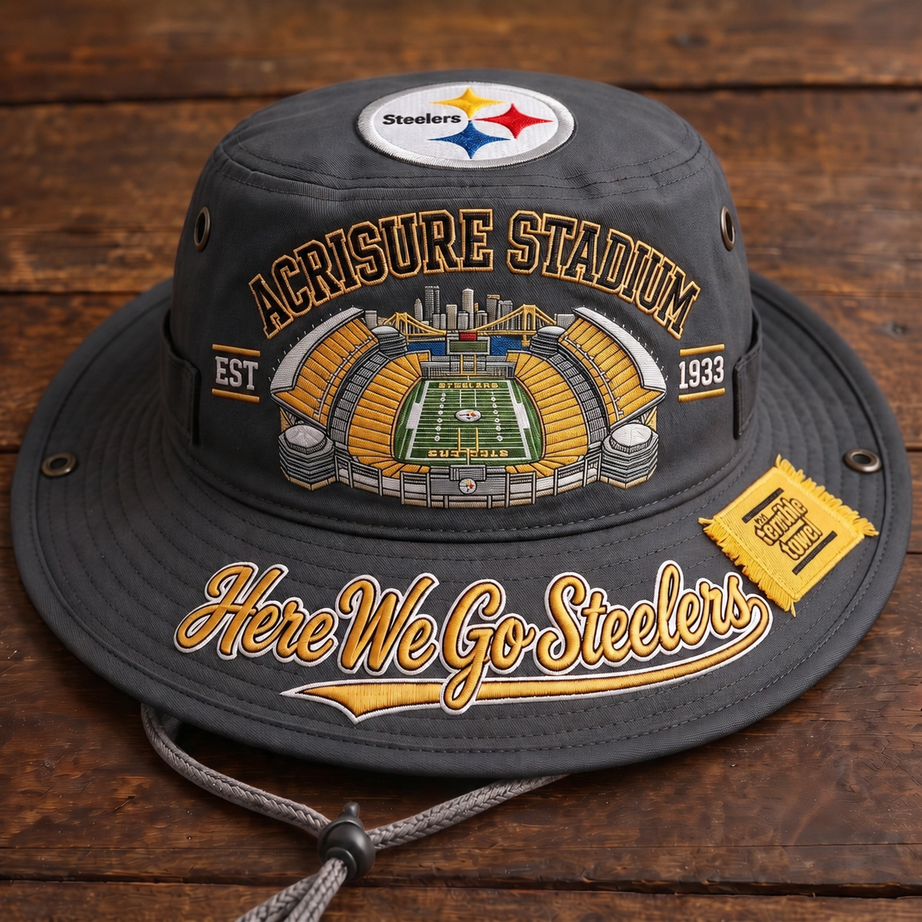 Here We Go Steelers Acrisure Stadium Boonie Hat
