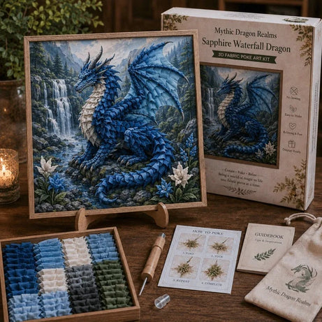 Mythic Dragon Realms 3D Fabric Poke Art Kit