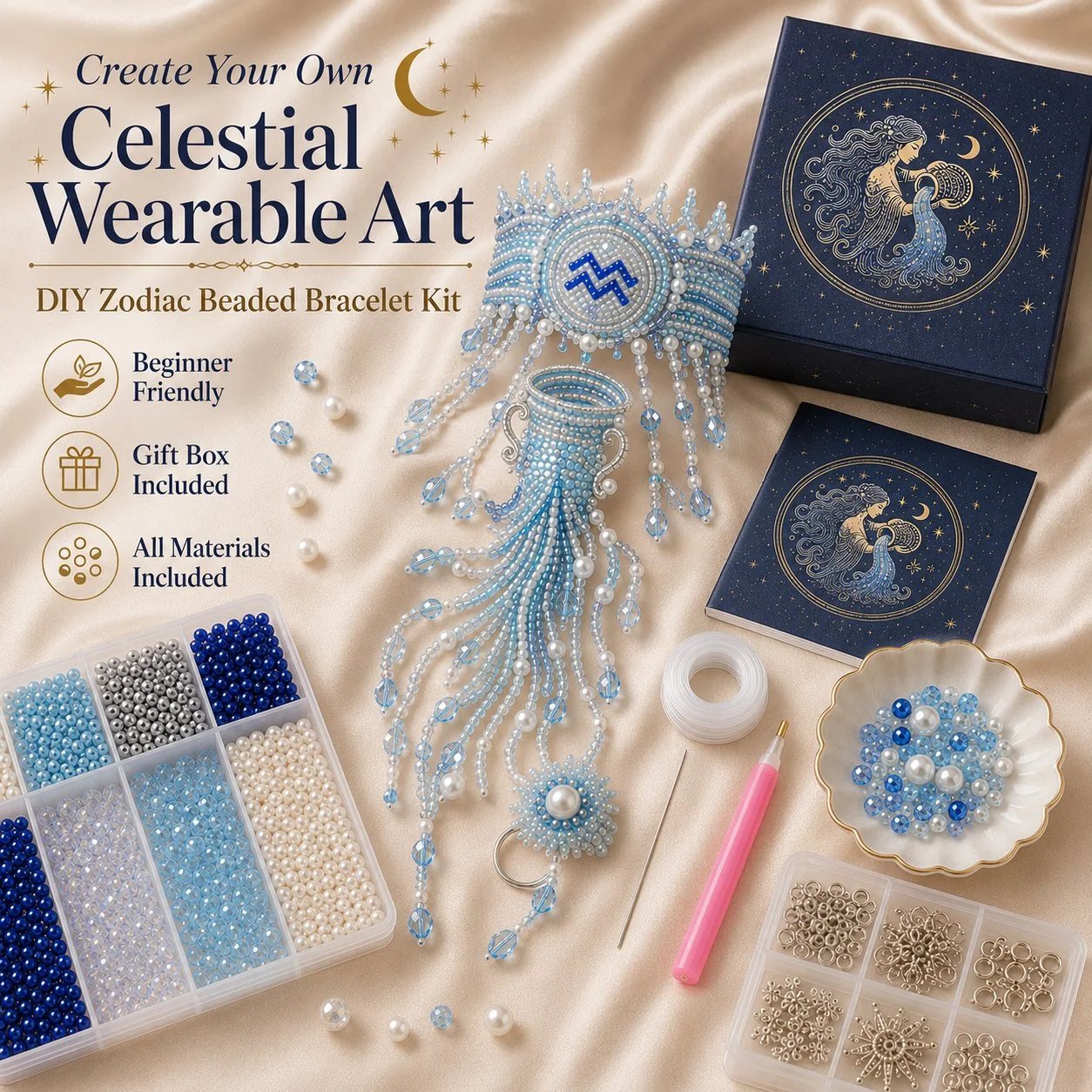 Zodiac DIY Beaded Hand Bracelet Kit