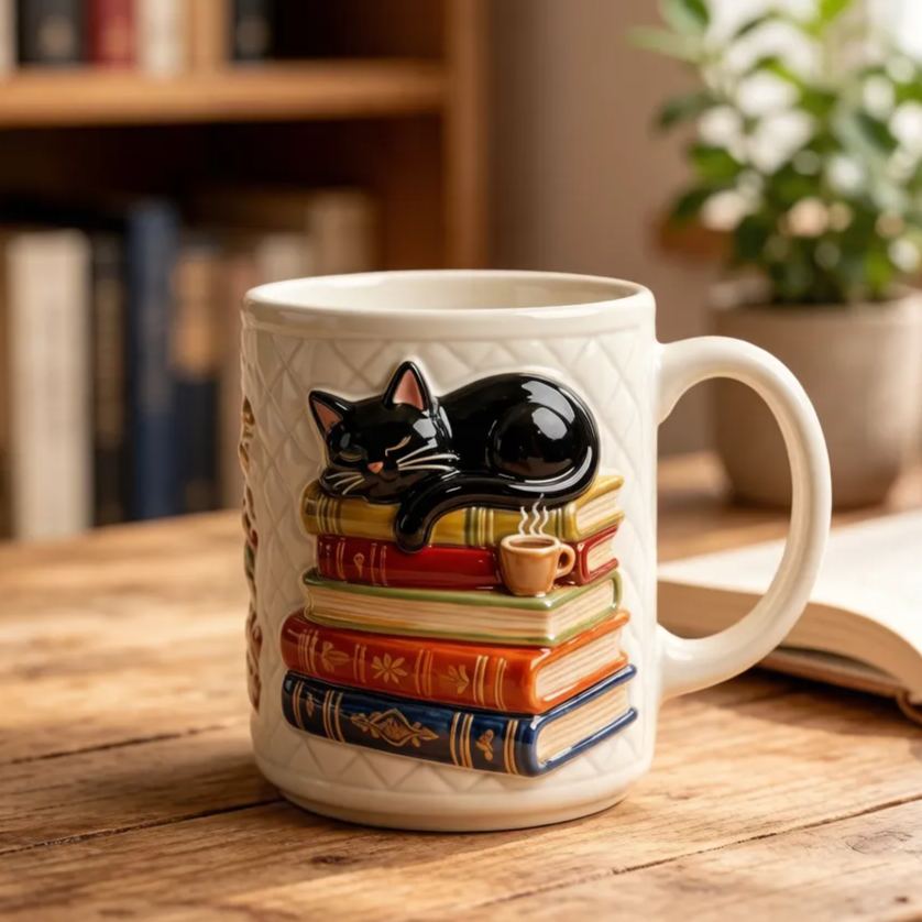 3D Cat Ceramic Mug – Your New Favorite Coffee Companion