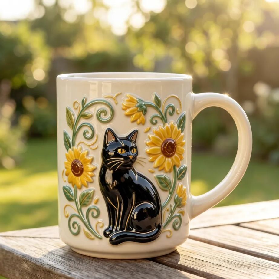 3D Cat Ceramic Mug – Your New Favorite Coffee Companion