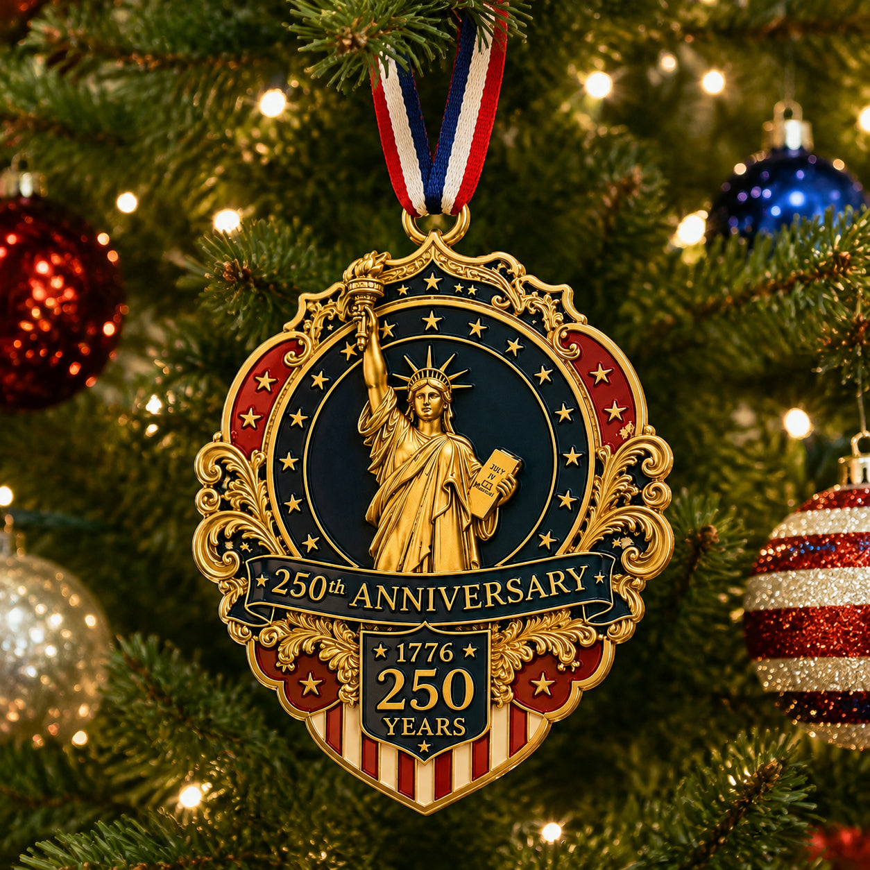 Statue of Liberty 250th Anniversary Christmas Tree Ornament