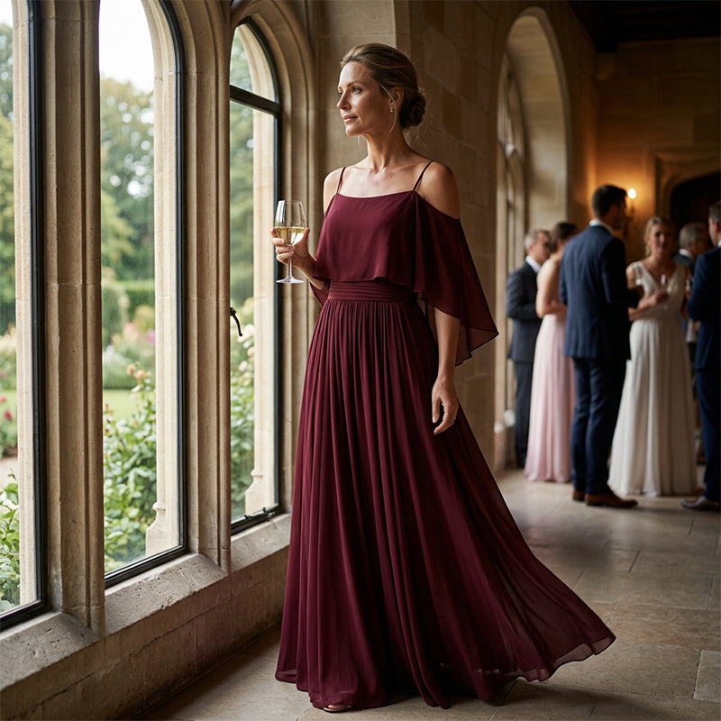 Women's Elegant Off-Shoulder Maxi Dress