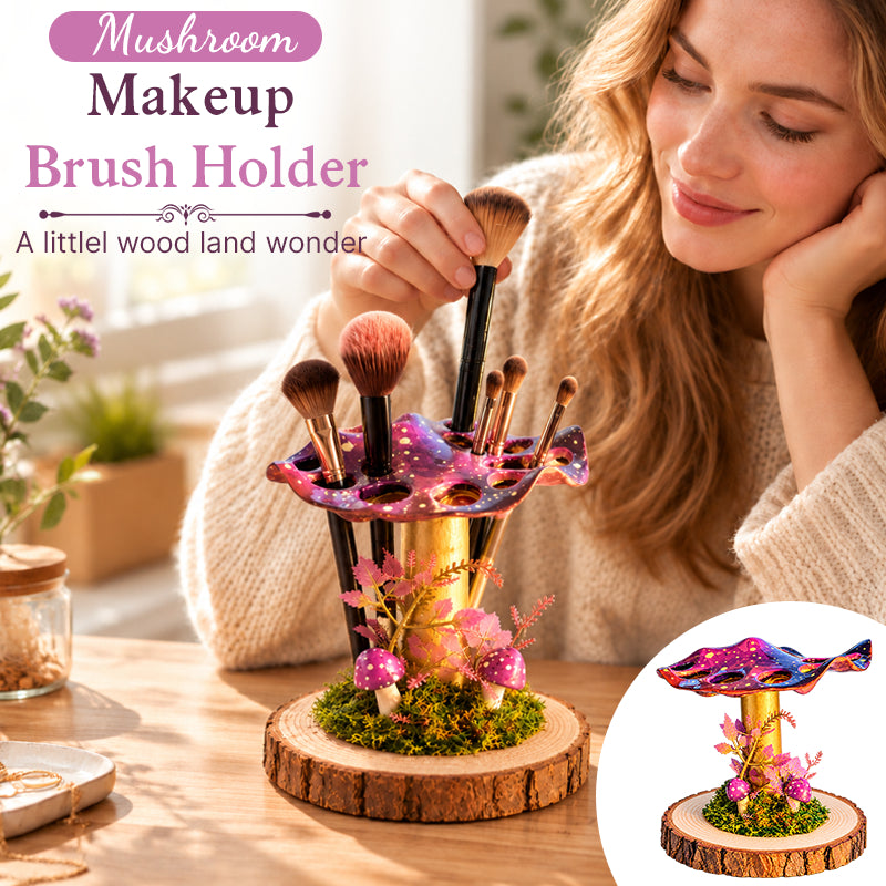 Mushroom Makeup Brush Holder