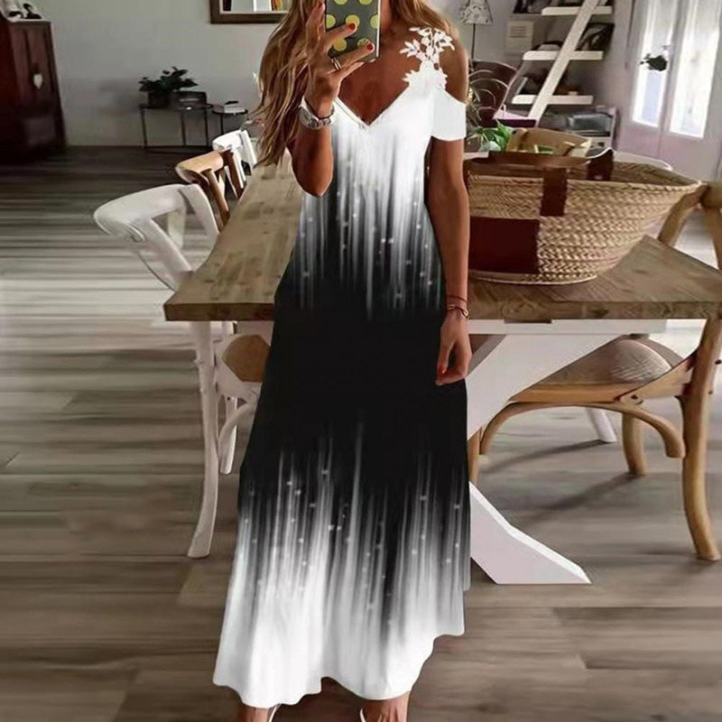 Women's Cold Shoulder Maxi Dress