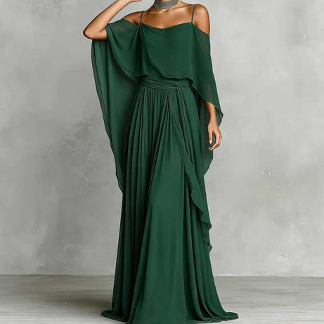 Women's Elegant Off-Shoulder Maxi Dress