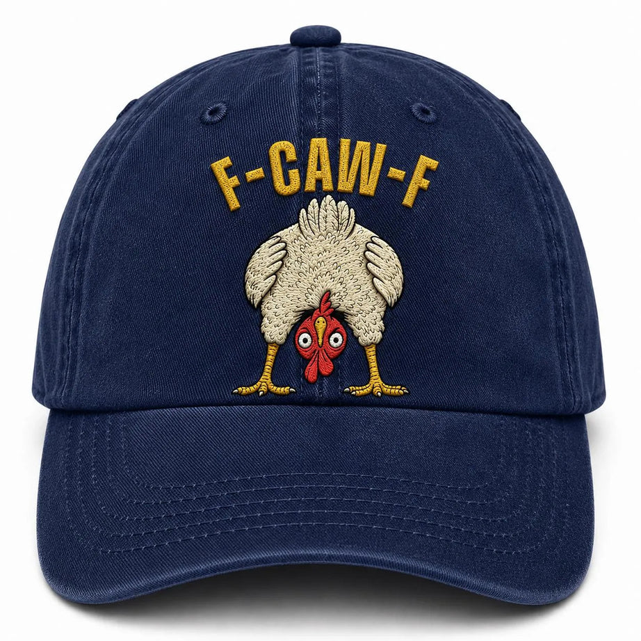 F-CAW-F Vintage Embroidered Chicken Baseball Cap