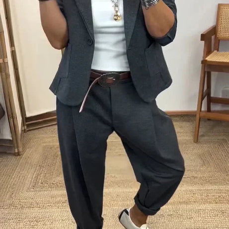 Women's Collar Jacket & Pants Suit – Temperament Commuting Style