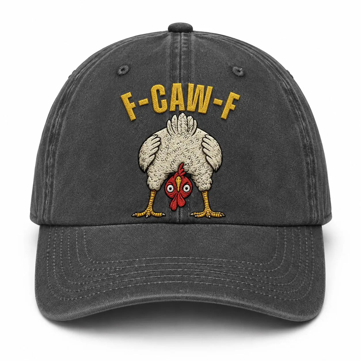 F-CAW-F Vintage Embroidered Chicken Baseball Cap