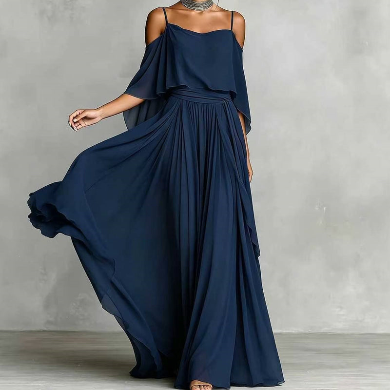 Women's Elegant Off-Shoulder Maxi Dress