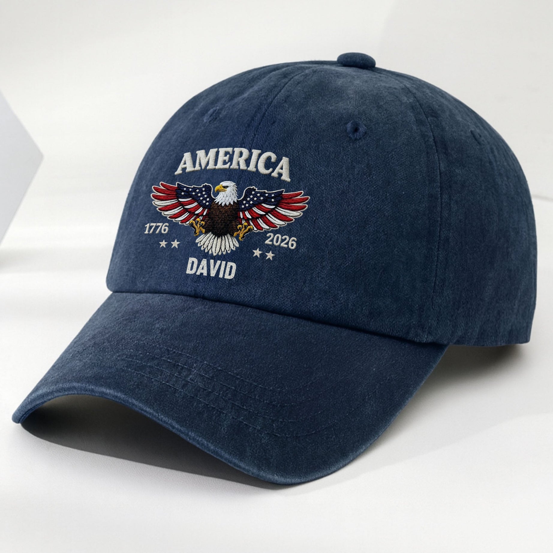 America Eagle Patriotic,  Washed Denim Cap