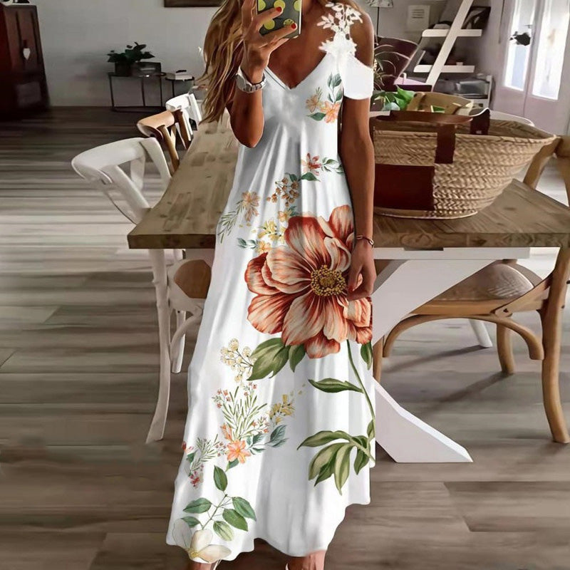 Women's Cold Shoulder Maxi Dress
