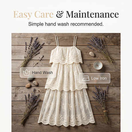 Women Elegant White Lace Spaghetti Strap Maxi Dress