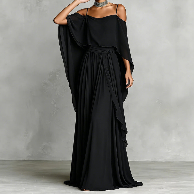 Women's Elegant Off-Shoulder Maxi Dress