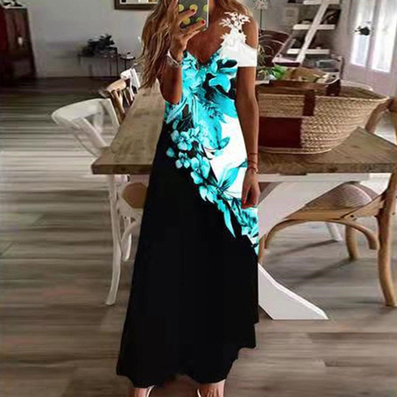 Women's Cold Shoulder Maxi Dress