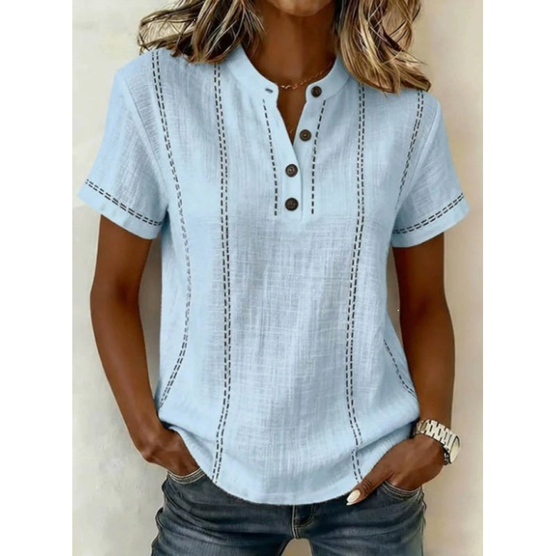 Casual Women's Top with Short Sleeves