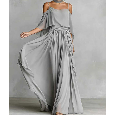 Women's Elegant Off-Shoulder Maxi Dress