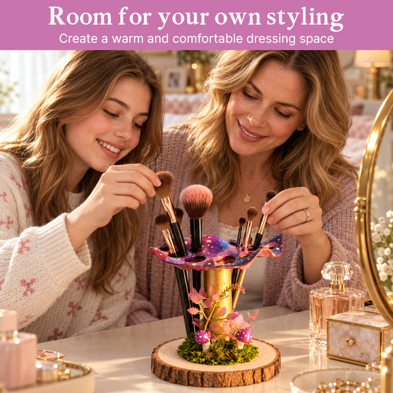 Mushroom Makeup Brush Holder