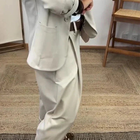 Women's Collar Jacket & Pants Suit – Temperament Commuting Style