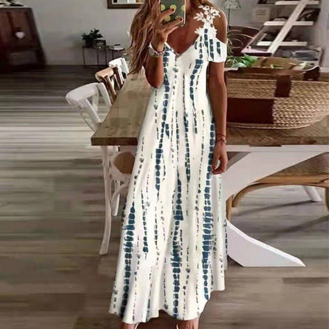 Women's Cold Shoulder Maxi Dress