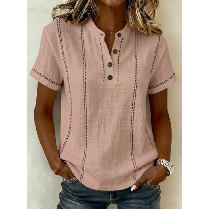 Casual Women's Top with Short Sleeves