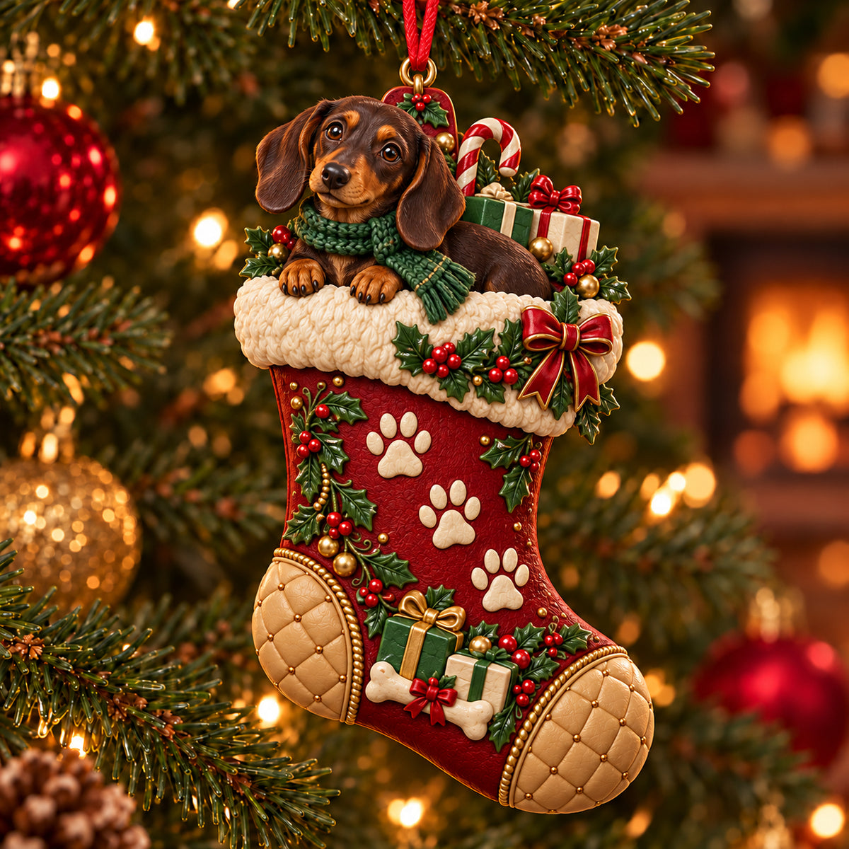 2026 Christmas Storybook Stocking Ornaments
